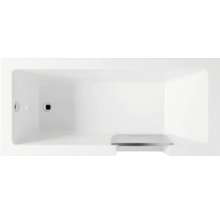 Aufnahme von oben einer rechteckigen Badewanne