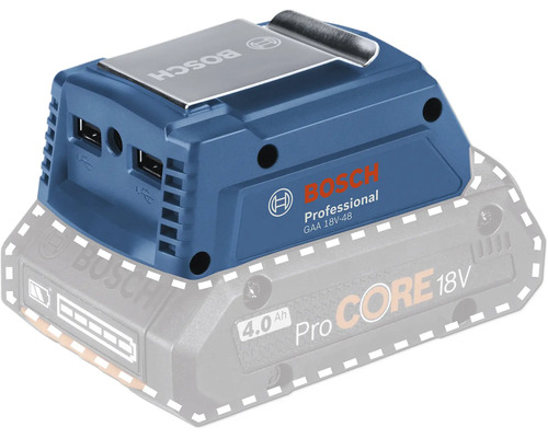 USB-Ladeadapter Bosch Professional GAA 18V-48 Bosch GAA 18V-48 Akku-Adapter mit USB-Anschluss
