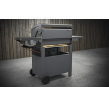 Gasgrill mit Ablageflächen und Rädern