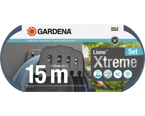 Gardena Liano Xtreme Textilschlauch Set, 15 Meter