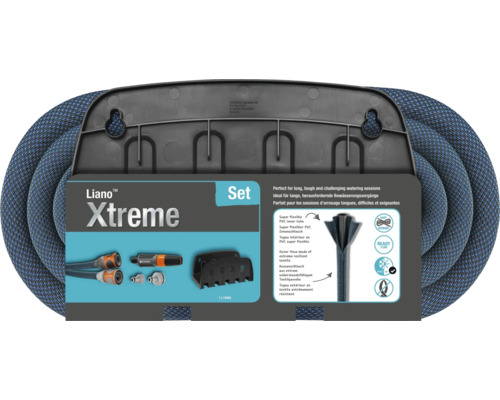 Gardena Liano Xtreme Schlauch Set mit flexibler PVC Innenschicht und extrem widerstandsfähigem Textilgewebe