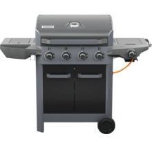 Tenneker Gasgrill mit vier Brennern, Seitenkocher, Unterschrank und Rollen