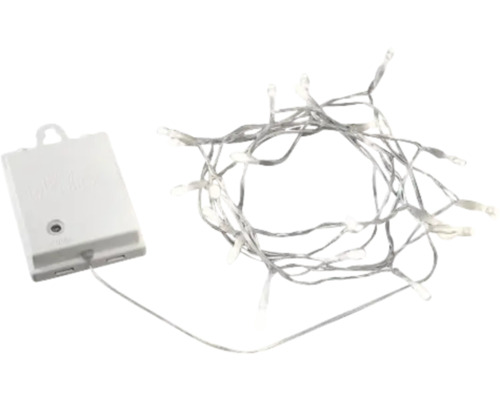 LED Lichterkette Konstsmide 1,9 m + 50 cm Zuleitung 20 LEDs Lichtfarbe warmweiß batteriebetrieben Batteriebetriebene Lichterkette