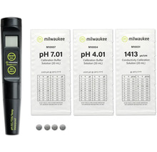 Milwaukee pH Tester, pH Pufferlösung 7.01, pH Pufferlösung 4.01 und Leitfähigkeitskalibrierlösung