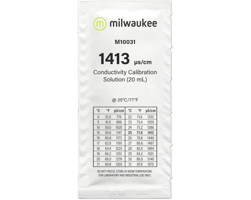 Lösung Aquarium Milwaukee M10031B Leitwert Kalibrierlösung 1413 µs/cm (25 x 20 ml) Wasseranalyse