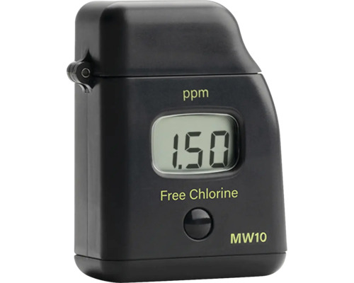 Digitales Messgerät zur Bestimmung des freien Chlorgehalts im Wasser.