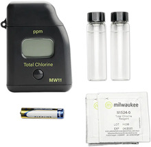 Chlorgehalt-Messgerät mit Reagenz, Batterie und Probenflaschen
