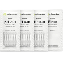Milwaukee Pufferlösung pH 7.01, pH 4.01, pH 10.01 und Elektrodenreinigunslösung