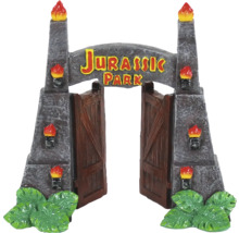Jurassic Park Aquariendekoration mit Tor und Pflanzen