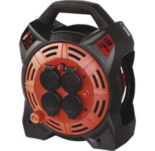 Kabeltrommel Emos mit LED Strahler, 4 Steckplätze 15 m IP 44