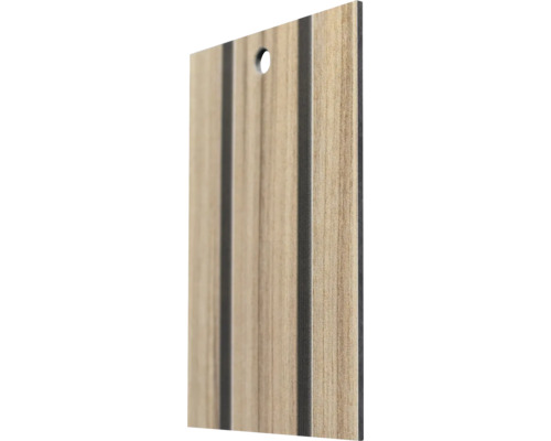 Holzpaneel mit Nut- und Federverbindung und Aufhängeloch