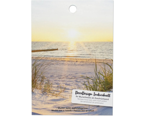Deco Design Individuell Duschwand mit Strandmotiv