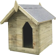 Hundehütte aus Holz mit Dach