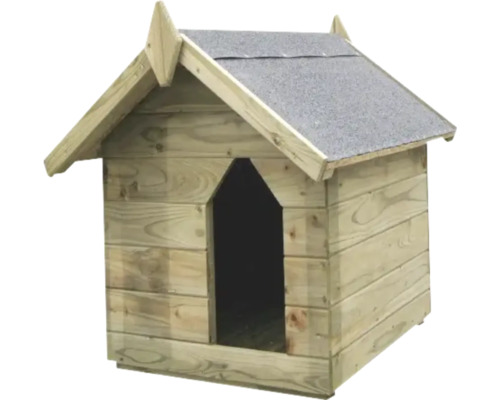 Hundehütte Holz mit Dachpappe Größe S 78x75x61 cm Hundehütte aus Holz mit Dach