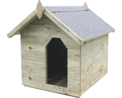 Hundehütte Holz mit Dachpappe Größe M 85x105x75 cm Hundehaus aus Holz mit Dach