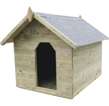 Holzhundehütte mit Satteldach