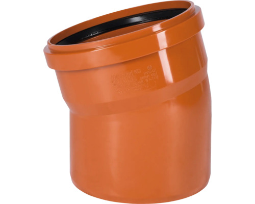 KG Bogen 15° DN 200 mm Abwasserrohrbogen mit Dichtung