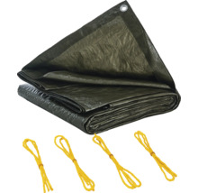Abdeckplane mit Ösen und Spannseilen
