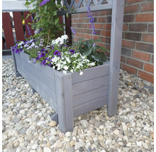 Blumenkasten mit Rankgitter Flora promadino Holz 91 x 41 x 130 cm grau