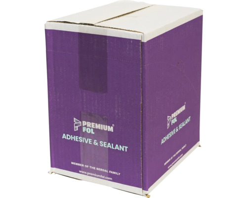 Karton mit Kleb- und Dichtstoff