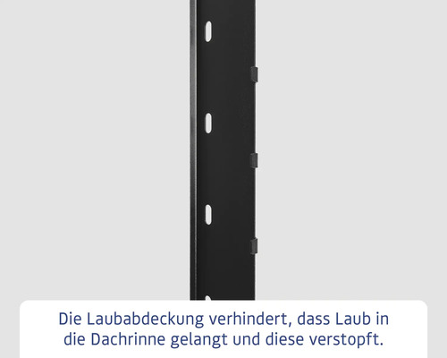 Detailansicht einer Dachrinnen-Laubschutzleiste