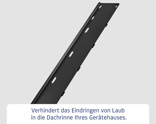 Dachrinnen Laubschutz für Gerätehäuser