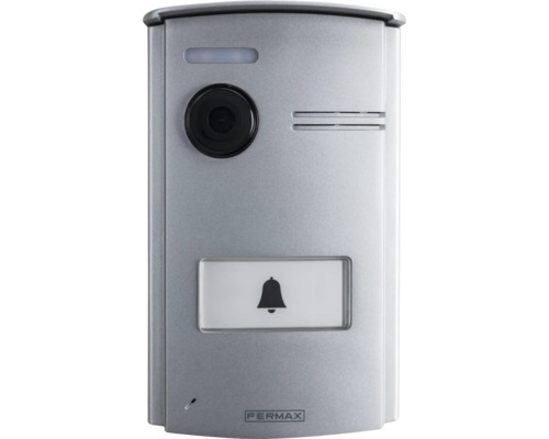 Türsprechanlage mit Kamera und Klingelknopf