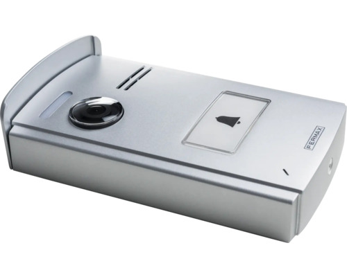 Türsprechanlage mit Kamera und Klingelknopf