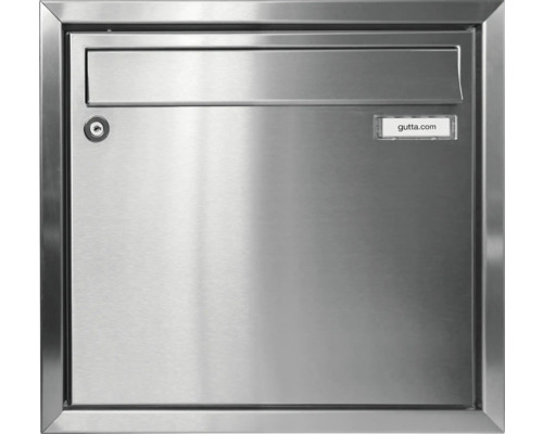 Edelstahlbriefkasten mit Schloss und Einwurfklappe