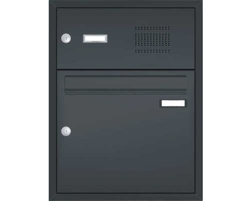 Briefkastenanlage mit Sprechanlage und zwei Fächern