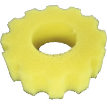 Gelber Schwamm in Donutform für Reinigungsarbeiten