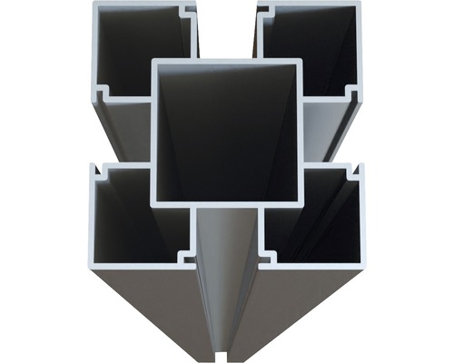Aluminiumprofil im Querschnitt