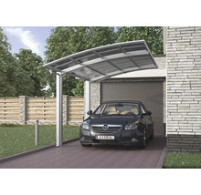 Auto unter einem Carport aus Aluminium mit Polycarbonatdach