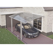 Auto unter Carport aus Aluminium mit Polycarbonat-Dach
