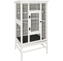 Vogelvoliere 82 x 67 x 151 cm weiß