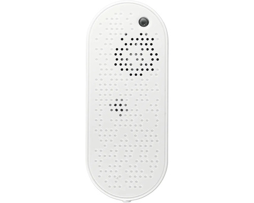 Weiße drahtlose Türklingel mit Lautsprecher und Kamera