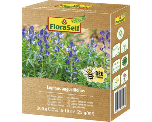 Gründünger FloraSelf Nature Blaue Lupine 200 g für 40 m² FloraSelf Blaue Lupine Samenpackung