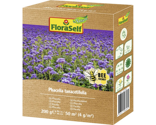 Gründünger FloraSelf Nature Phacelia / Bienenfreund 200 g für 40 m²