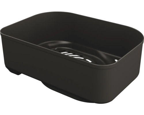 Ninja Woodfire Grillschale Stahl schwarz Schwarzer Pflanzkasten mit Entwässerungslöchern