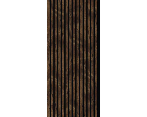 Akustikpaneel PVC foliert Eiche rustikal Dekor 2400 x 572 x 19 mm feuchtraumgeeignet Holzpaneel mit geriffeltem Design zur Wandverkleidung