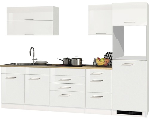 Küchenzeile Held Möbel Mailand 603.1.6210 weiß 290 cm