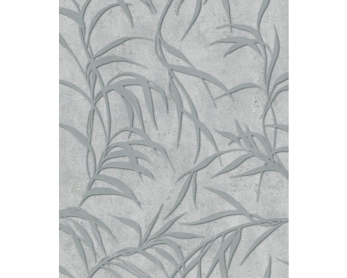 Vliestapete 34287 City Glow Floral grausilber Tapete mit Blattmuster