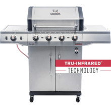 Gasgrill Char-Broil Performance Pro S 4 4 Brenner+1 Brenner+Seitenbrenner Edelstahl inkl. Ablage, Deckelthermometer, Fettauffangschale, Warmhalterost, Drehregler mit LED-Beleuchtung,Integrierter Flaschenöffner Grillrost