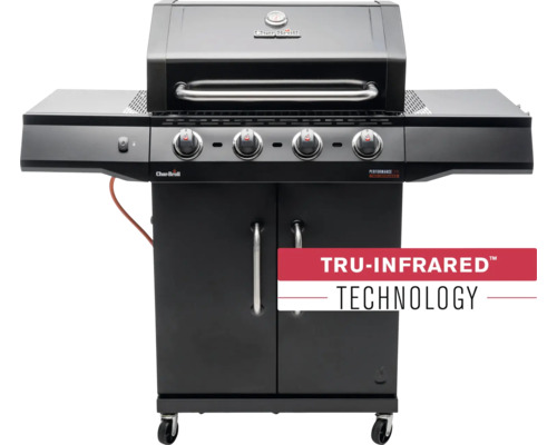 Gasgrill Char-Broil Performance Core B 4 Cabinet 4 Brenner schwarzmetallic inkl. Ablage, Deckelthermometer, Fettauffangschale, Warmhalterost, Grillrost Char Broil Gasgrill mit Infrarot Technologie