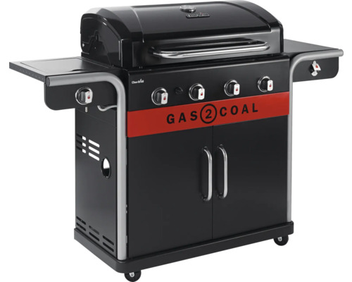 Gasgrill mit Kohlefunktion und Unterschrank