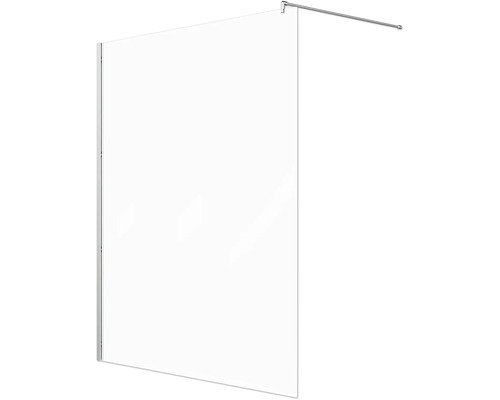 Duschwand aus Glas mit Stabilisationsstange