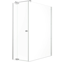 Duschtür mit transparentem Glas und Beschlägen