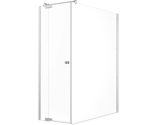 Duschtür mit transparentem Glas und Beschlägen