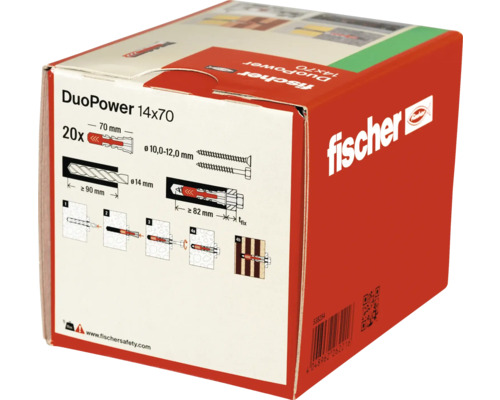 Fischer Dübel DuoPower 14x70, 20 Stück Packung