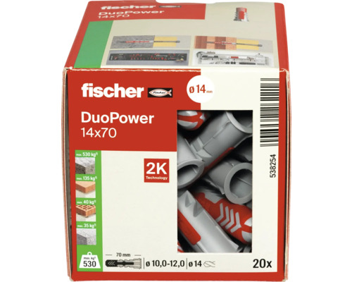 Fischer Dübel DuoPower 14x70, 20 Stück